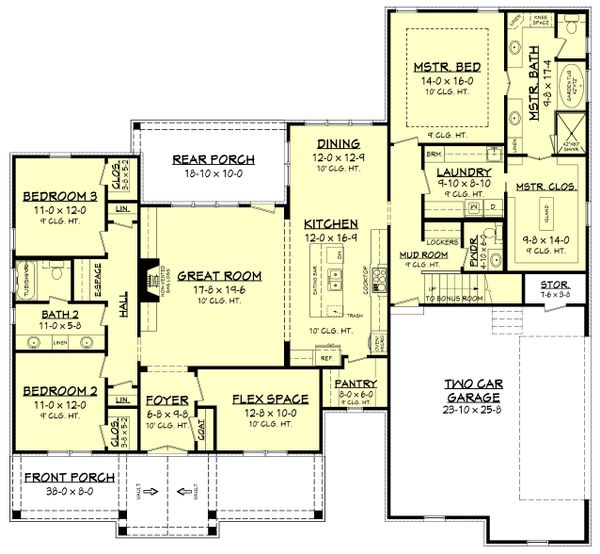 House Plan Design - Country Floor Plan - Main Floor Plan #430-176