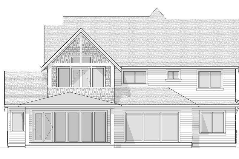 Home Plan - Exterior - Rear Elevation 3 for Farmhouse House Plan #1114-86 - 4 bed, 3.5 bath