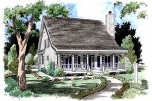 Country Exterior - Front Elevation Plan #37-161