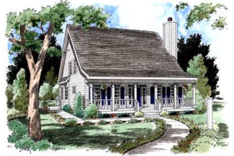 Dream House Plan - Country Exterior - Front Elevation Plan #37-161