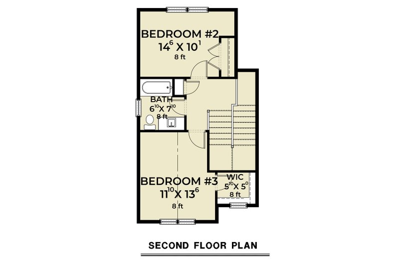 Home Plan - Floor Plan - Upper Floor for Farmhouse House Plan #1070-216 - 3 bed, 2.5 bath