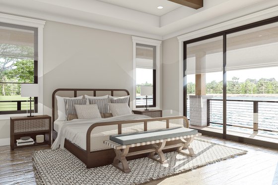 Interior - Master Bedroom for Cottage House Plan #455-811 - 1 bed, 1.5 bath