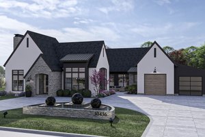Modern Exterior - Front Elevation Plan #455-496