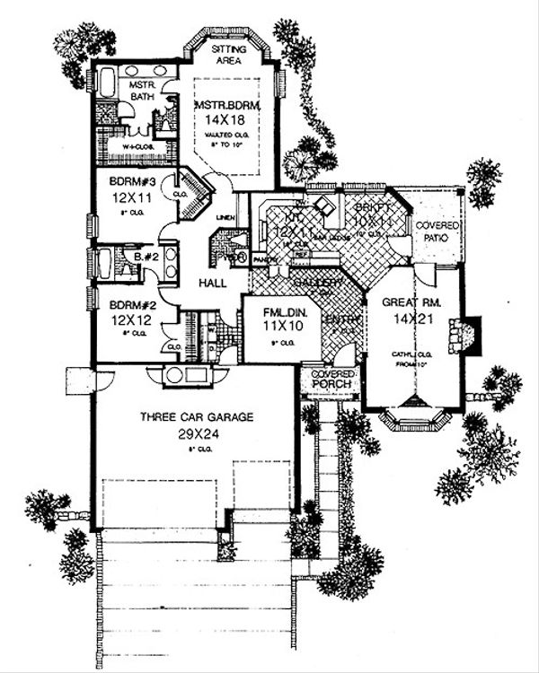 Traditional Floor Plan - Main Floor Plan #310-910