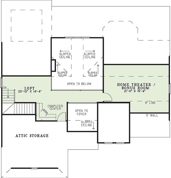 Traditional Floor Plan - Upper Floor Plan #17-226