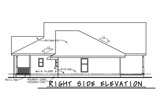 Exterior - Front Elevation 4 for Traditional House Plan #20-2074 - 2 bed, 2.5 bath