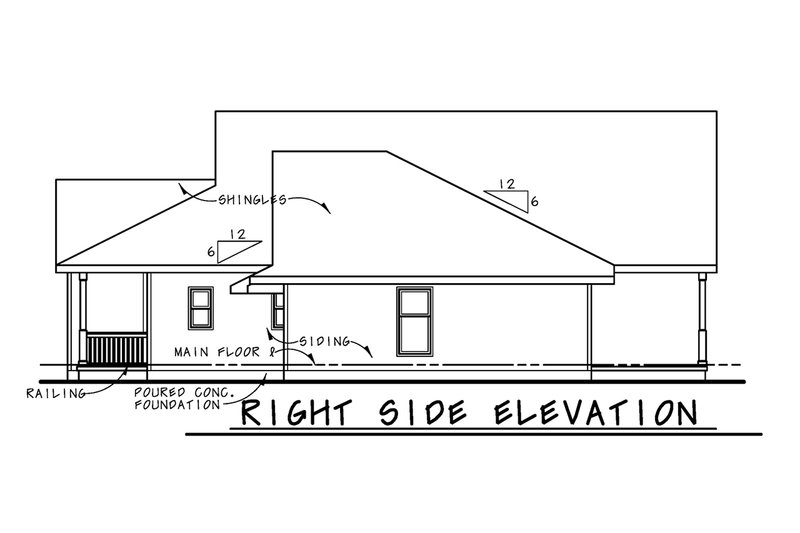 Architectural House Design - Exterior - Front Elevation 4 for Traditional House Plan #20-2074 - 2 bed, 2.5 bath