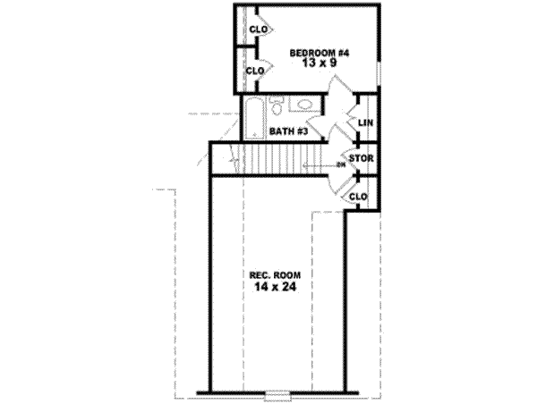 European Floor Plan - Upper Floor Plan #81-1197