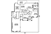 European Style House Plan - 4 Beds 3 Baths 3371 Sq/Ft Plan #84-408 