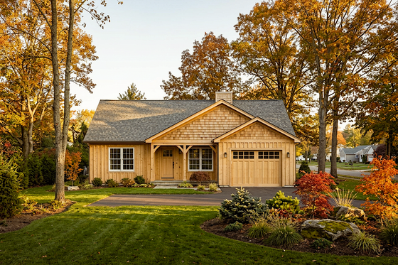 Exterior - Front Elevation for Ranch House Plan #30-164 - 3 bed, 2 bath