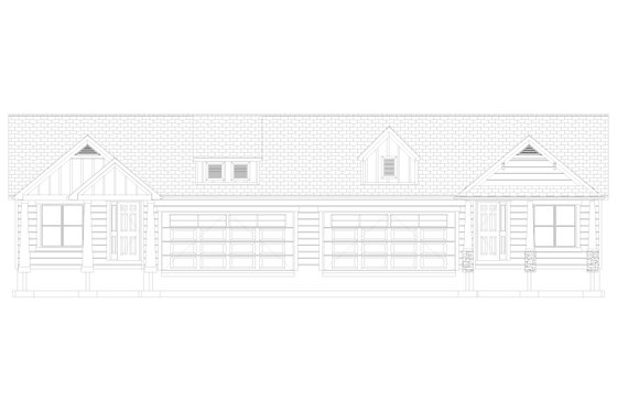 Exterior - Front Elevation 3 for Ranch House Plan #1060-337 - 2 bed, 4 bath