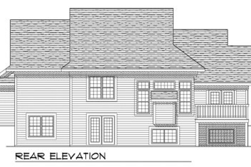 Home Plan - Exterior - Rear Elevation for Traditional House Plan #70-775 - 4 bed, 3.5 bath