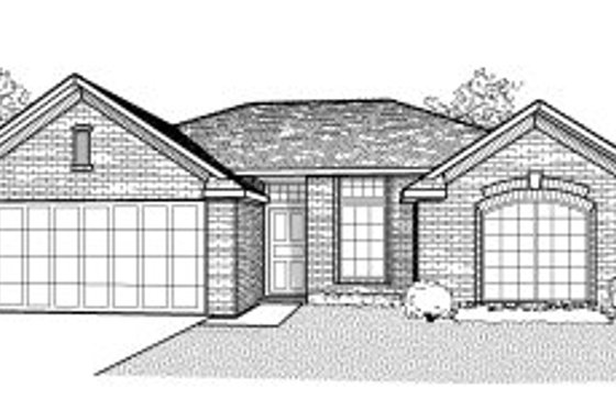 Exterior - Front Elevation for European House Plan #65-345 - 4 bed, 2 bath