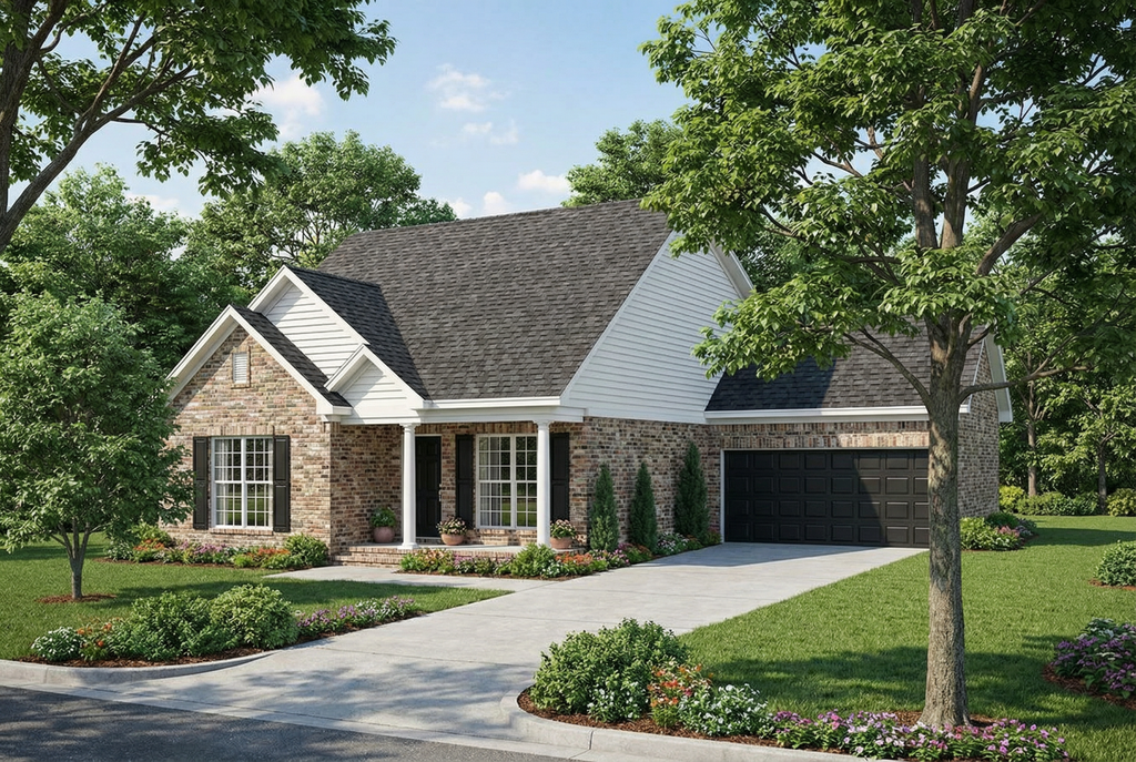 Exterior - Front Elevation 2 for Traditional House Plan #17-197 - 3 bed, 2 bath