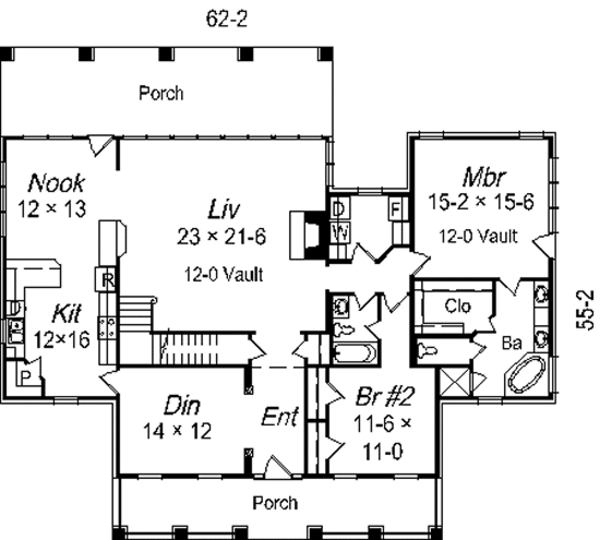Traditional Floor Plan - Main Floor Plan #329-276