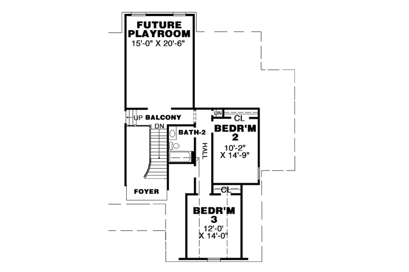 Home Plan - Floor Plan - Upper Floor for Country House Plan #34-118 - 3 bed, 2.5 bath