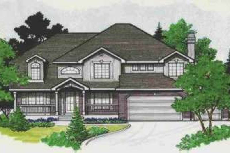 Exterior - Front Elevation 2 for Traditional House Plan #308-157 - 6 bed, 4 bath
