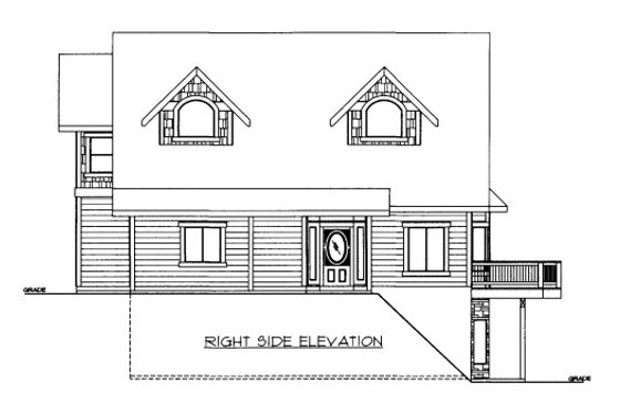 Exterior - Other Elevation for Bungalow House Plan #117-639 - 3 bed, 3 bath