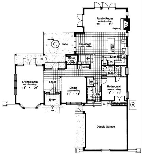 European Floor Plan - Main Floor Plan #417-333
