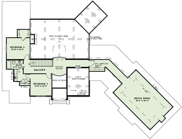 European Floor Plan - Upper Floor Plan #17-2498