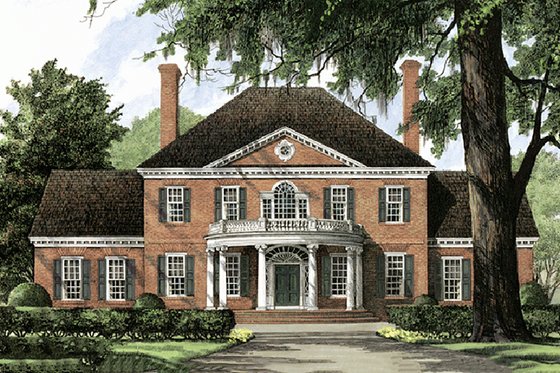 Front View - 4500 European style home