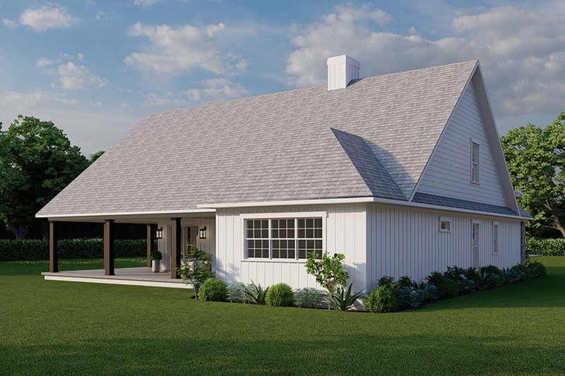 House Plan Design - Exterior - Rear Elevation 2 for Cottage House Plan #923-294 - 4 bed, 3 bath