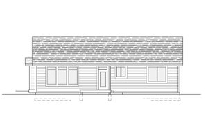 Exterior - Rear Elevation for Ranch House Plan #112-267 - 2 bed, 2 bath