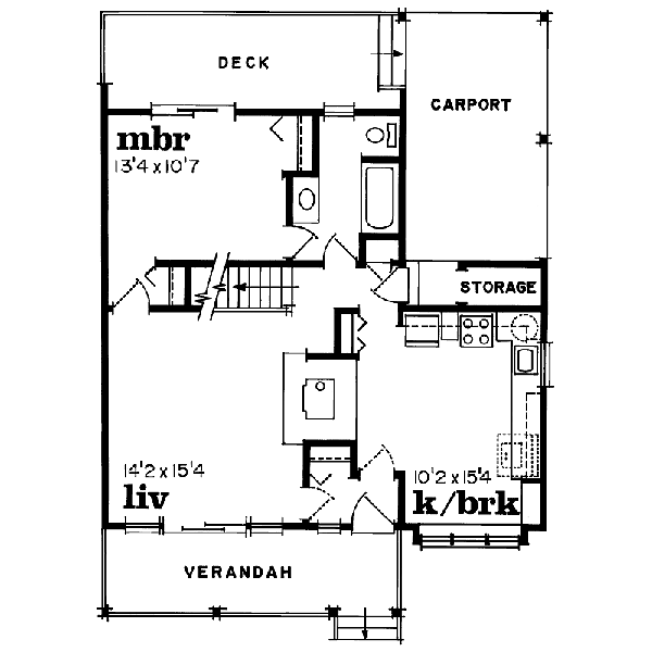 Ranch Floor Plan - Main Floor Plan #47-360