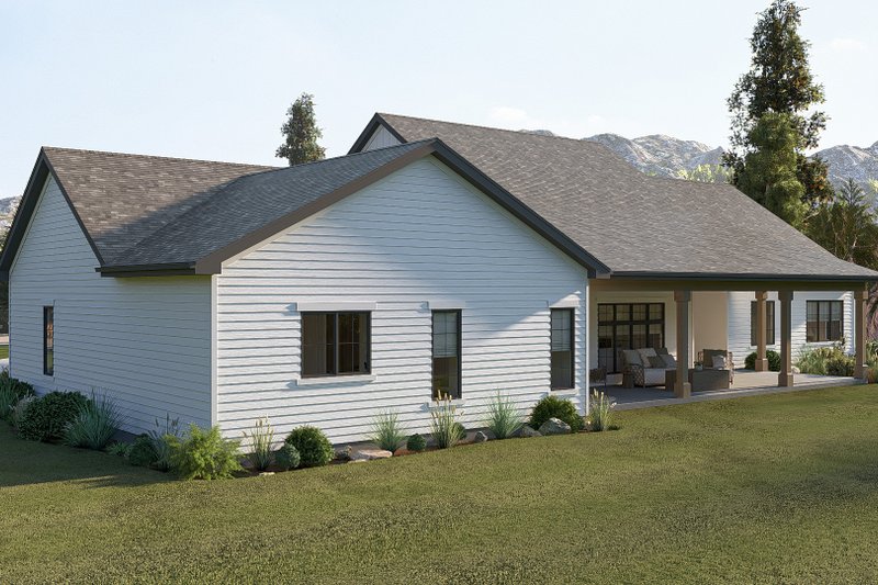 House Blueprint - Exterior - Rear Elevation for Farmhouse House Plan #455-770 - 4 bed, 4.5 bath