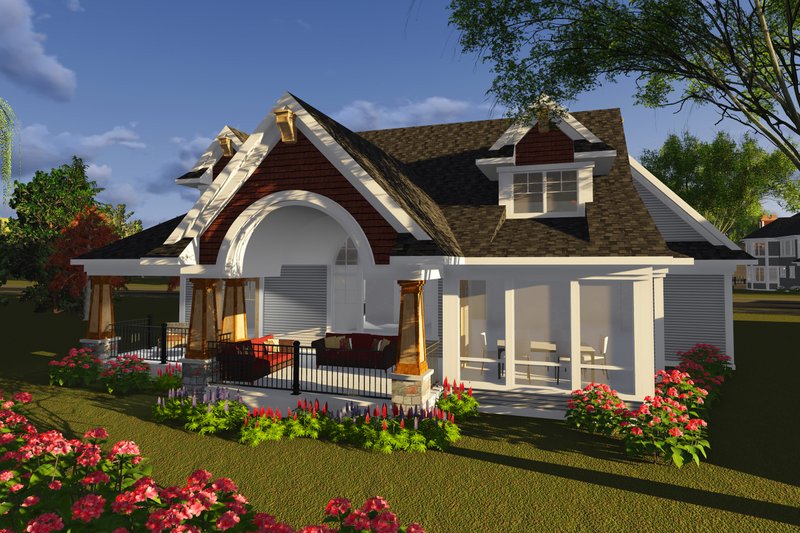 Home Plan - Exterior - Rear Elevation for Craftsman House Plan #70-1251 - 4 bed, 4 bath