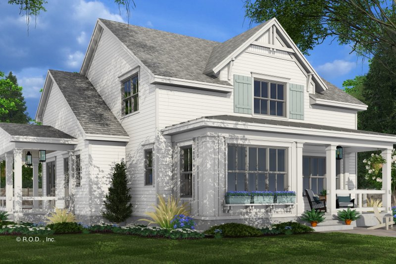 Architectural House Design - Exterior - Rear Elevation 1 for Farmhouse House Plan #51-1270 - 4 bed, 3.5 bath