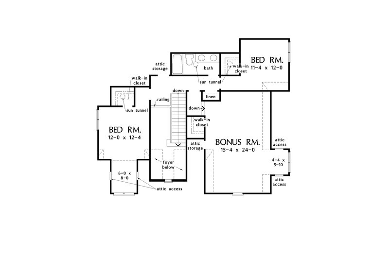 Architectural House Design - Floor Plan - Upper Floor for Farmhouse House Plan #929-1069 - 4 bed, 3 bath