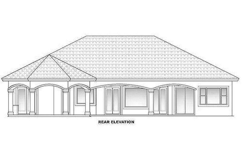 Mediterranean Style House Plan - 3 Beds 3 Baths 2536 Sq/Ft Plan #27-307 ...