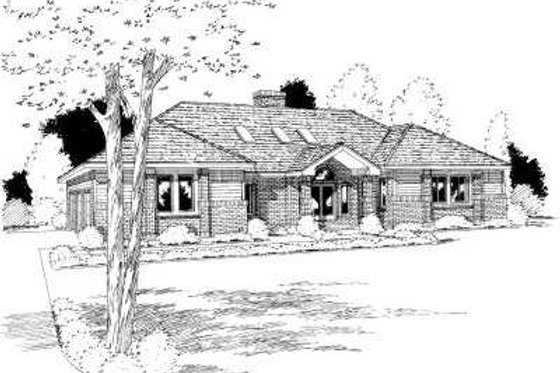 Exterior - Front Elevation for Traditional House Plan #75-144 - 3 bed, 2.5 bath