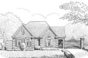 European Exterior - Front Elevation Plan #410-376