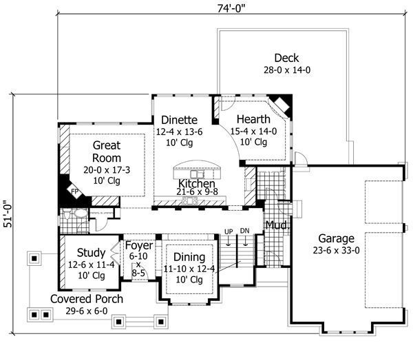 Floor Plan - Main Floor Plan #51-544