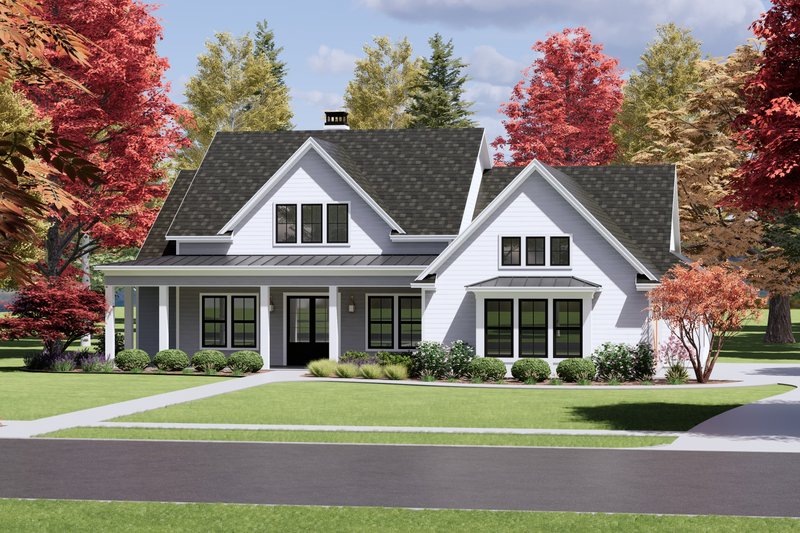 House Blueprint - Exterior - Front Elevation 6 for Farmhouse House Plan #1096-67 - 4 bed, 3 bath