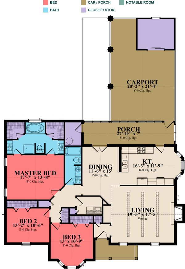 Country Floor Plan - Main Floor Plan #63-275