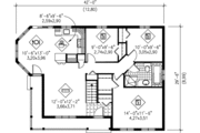 Traditional Style House Plan - 3 Beds 1 Baths 1039 Sq/Ft Plan #25-4127 