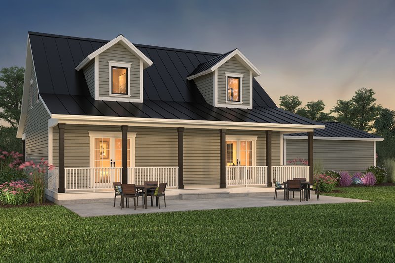 Home Plan - Exterior - Rear Elevation 1 for Farmhouse House Plan #497-8 - 3 bed, 3.5 bath