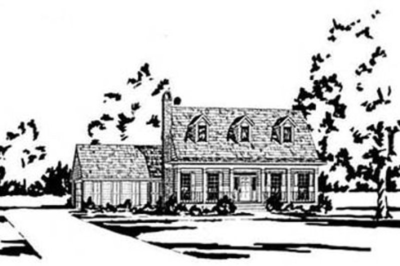Country Style House Plan - 3 Beds 2 Baths 1676 Sq/Ft Plan #36-139