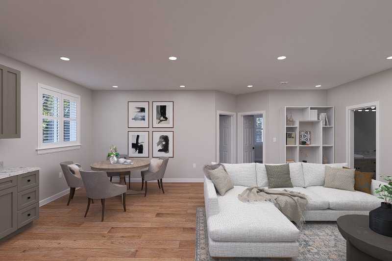 House Design - Interior - Family Room for Craftsman House Plan #1060-327 - 2 bed, 2 bath