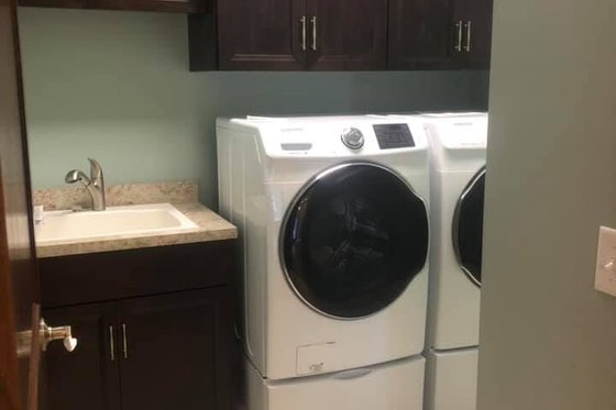 Interior - Laundry for European House Plan #430-89 - 3 bed, 2 bath