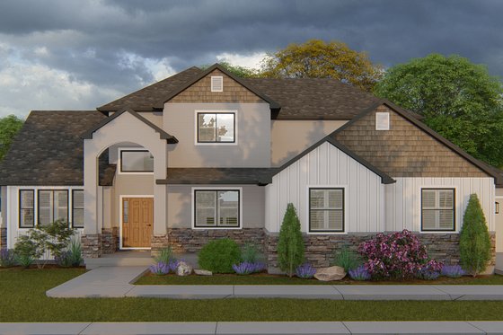 Exterior - Front Elevation 5 for Craftsman House Plan #1060-134 - 4 bed, 2.5 bath