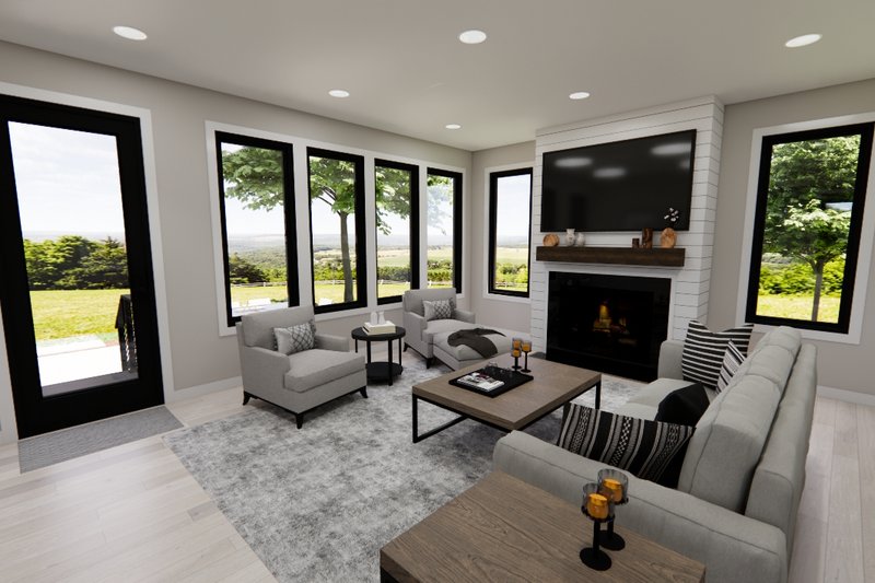 Home Plan - Interior - Family Room for Modern House Plan #51-1281 - 5 bed, 3.5 bath