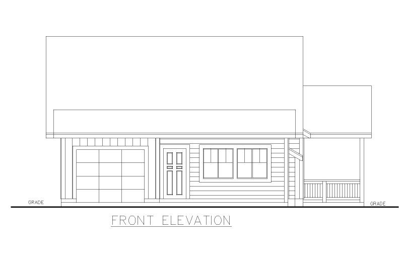 Architectural House Design - Exterior - Front Elevation 3 for Farmhouse House Plan #117-949 - 2 bed, 2 bath
