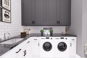 Interior - Laundry for Farmhouse House Plan #51-1232 - 3 bed, 2.5 bath