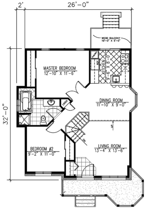 Traditional Floor Plan - Main Floor Plan #138-213