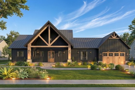 Exterior - Front Elevation 3 for Farmhouse House Plan #119-476 - 3 bed, 2.5 bath