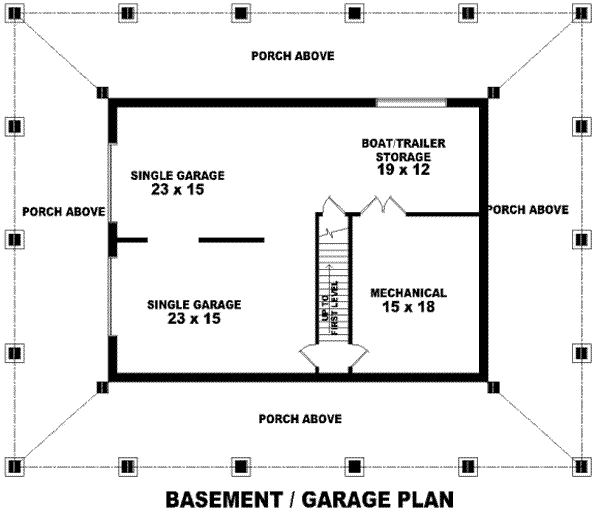 Floor Plan - Other Floor for Southern House Plan #81-738 - 3 bed, 2.5 bath